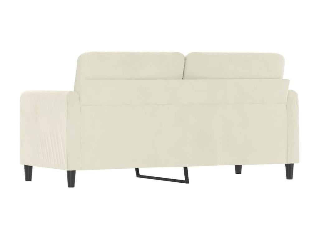Canapé à 2 places Crème 140 cm Velours 31699AGRJ