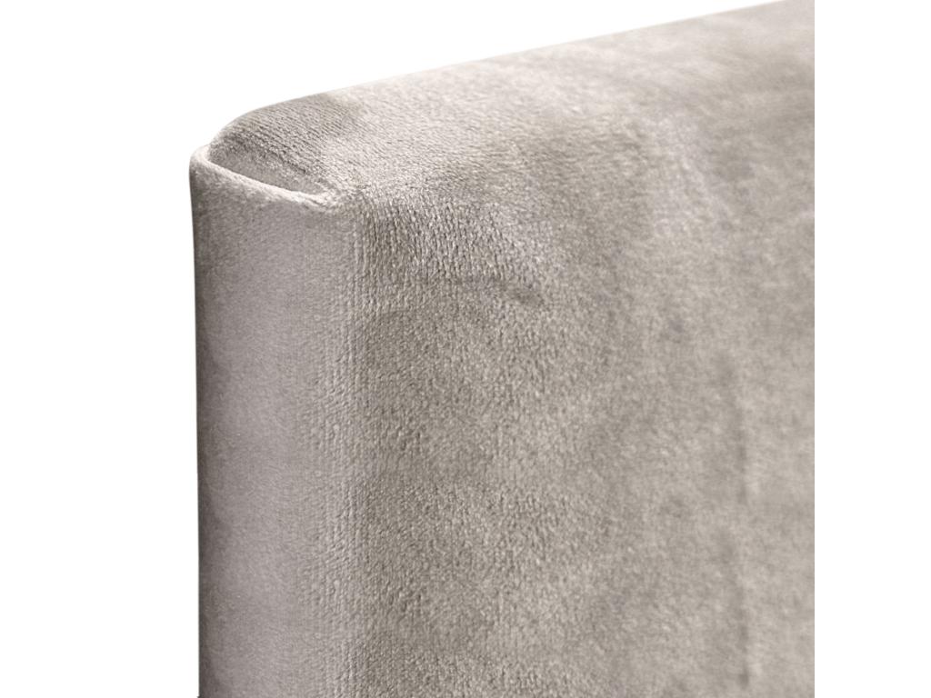 Artvivrestore Tête de Lit Velours Lisse avec Boutons 80x105 avec Pieds de Lit 80/90 - Beige 60500YLDK