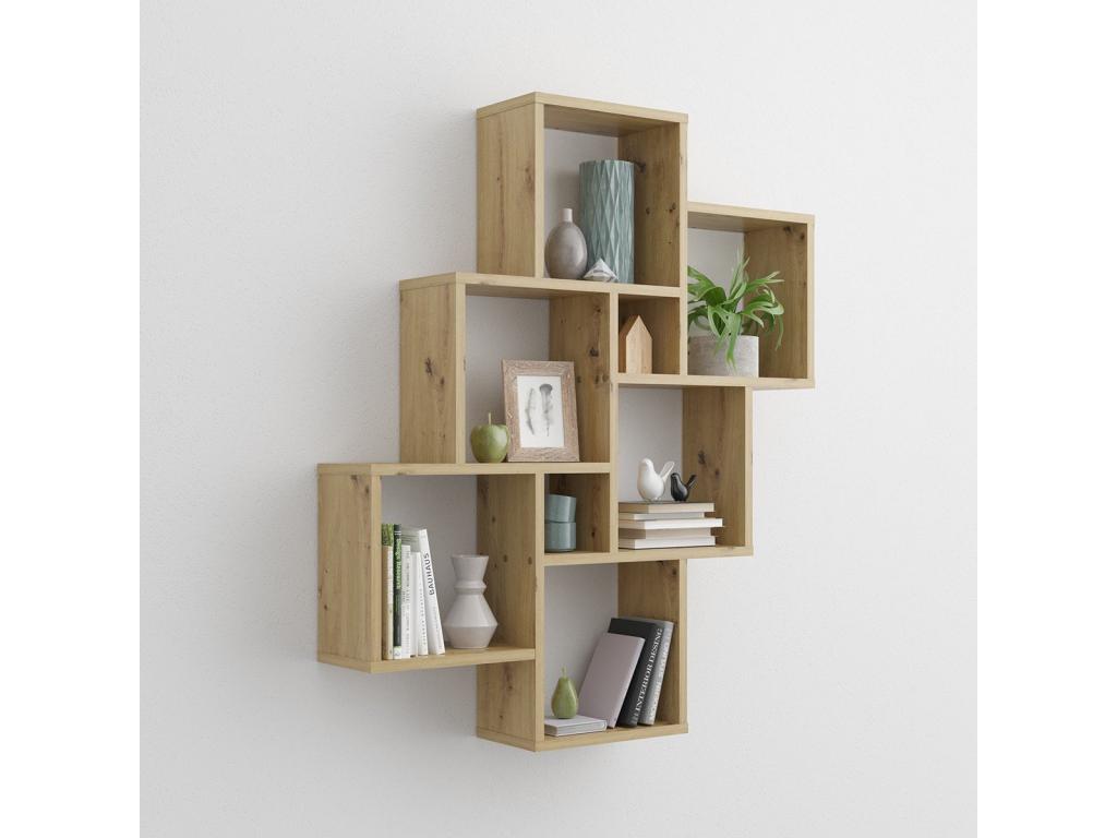 Etagère Murale Design Maisonpuretop 94cm Chêne Clair 31894RLCX