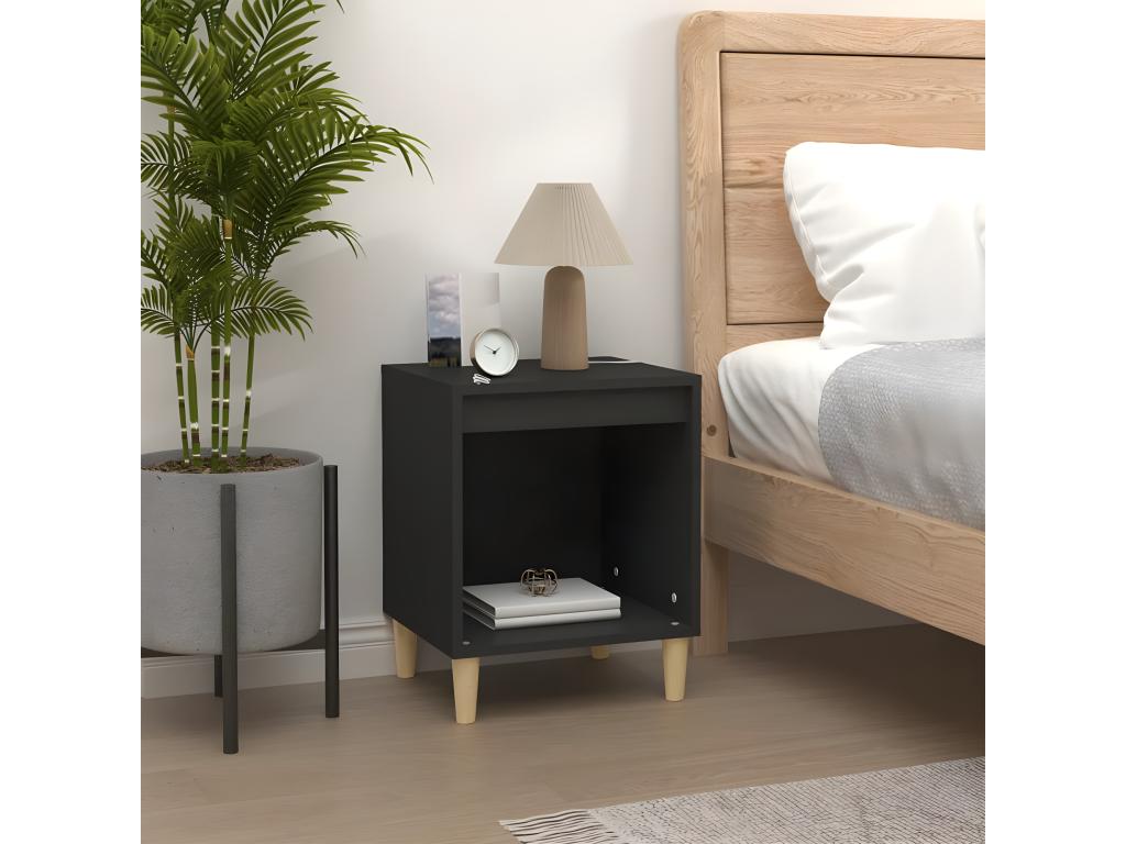 Tables de chevet 2 pièces Noir 40x35x50 cm 09556KLXU