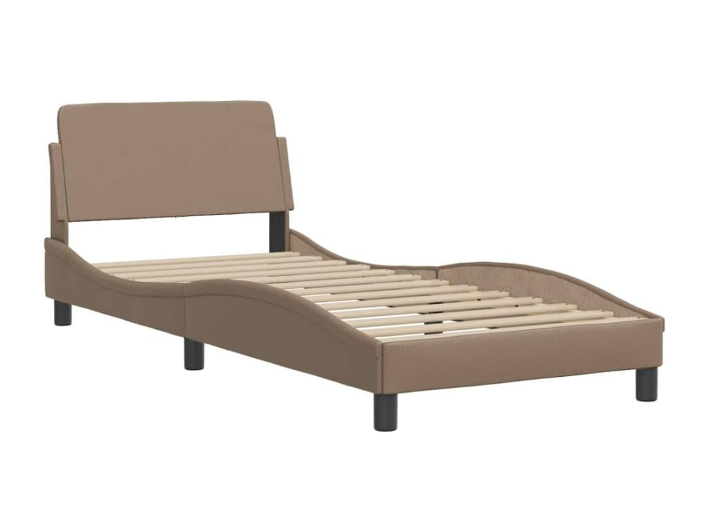 Lit avec matelas cappuccino 90x200 cm similicuir 27831SYHA