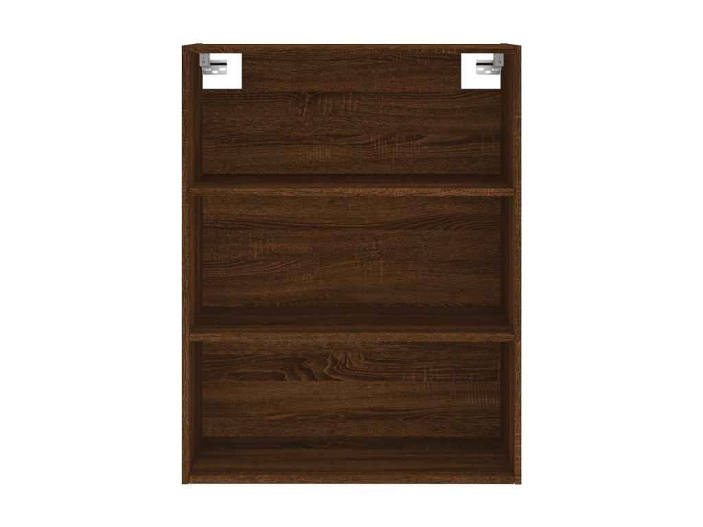 Buffet haut Chêne marron 69,5x34x180 cm Bois d'ingénierie 77278JGRQ