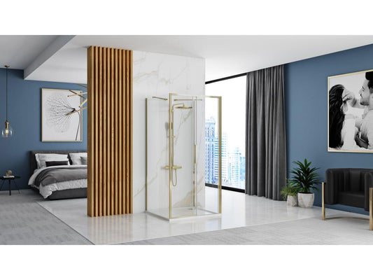 Cabine De Douche Murale Maisonpuretop Rapid Maisonpuretop 130x100 Or 89629NXEW