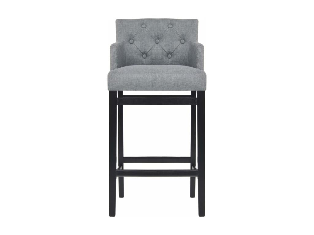 Tabourets de bar lot de 2 gris clair tissu 83924GSWQ