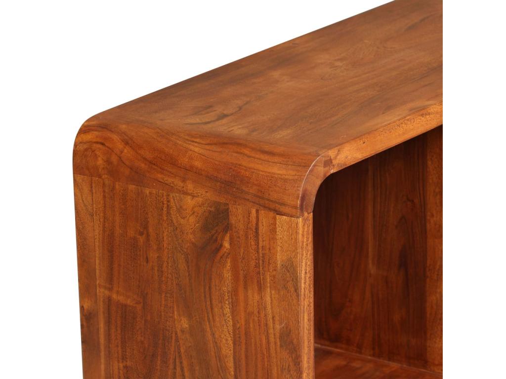 Meuble TV Bois massif avec finition miel 120x30x40 cm 46309GVXL