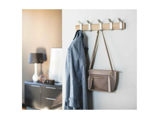 Porte manteaux mural 5 crochets en frêne 26060UQWR