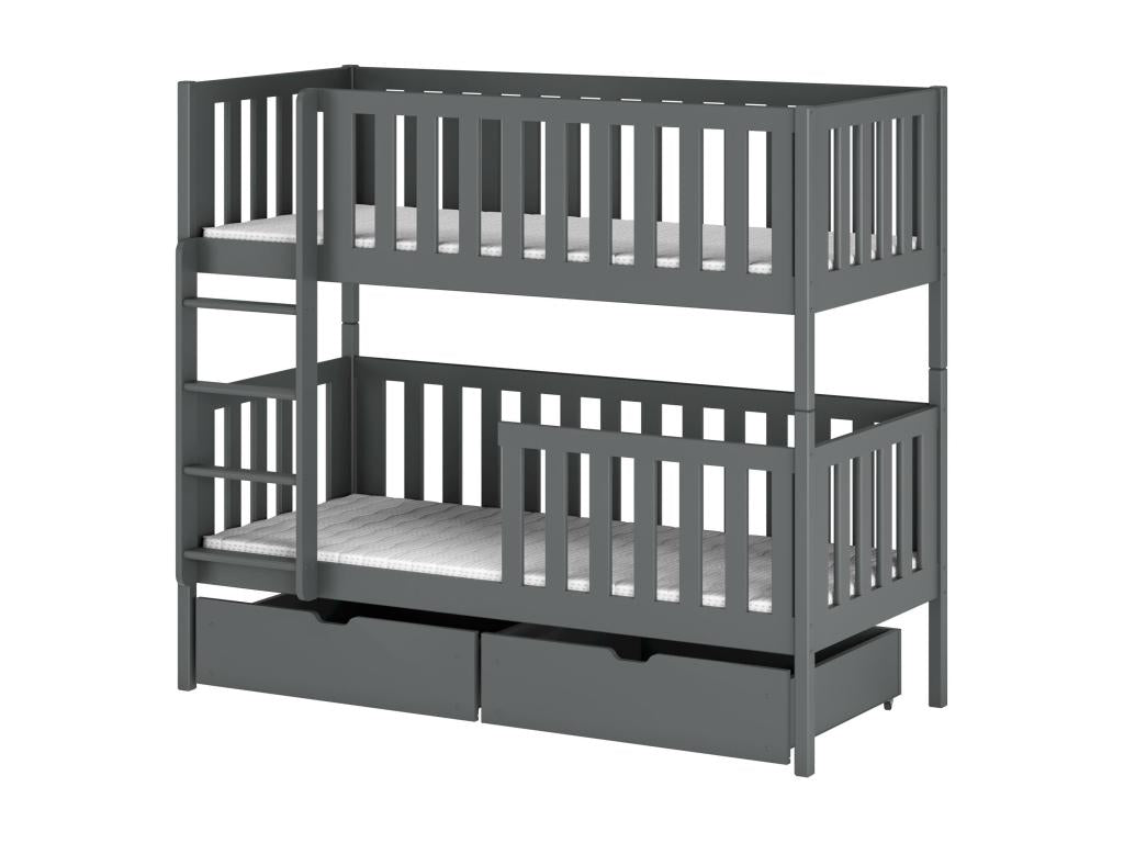 Lits superposés Maisonpuretop BB001 80x160 cm Graphite 13190VDNQ