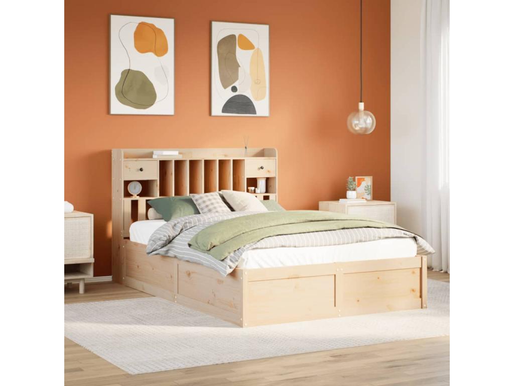 Cadre de lit sans matelas 150x200 cm bois de pin massif 30369KTAX