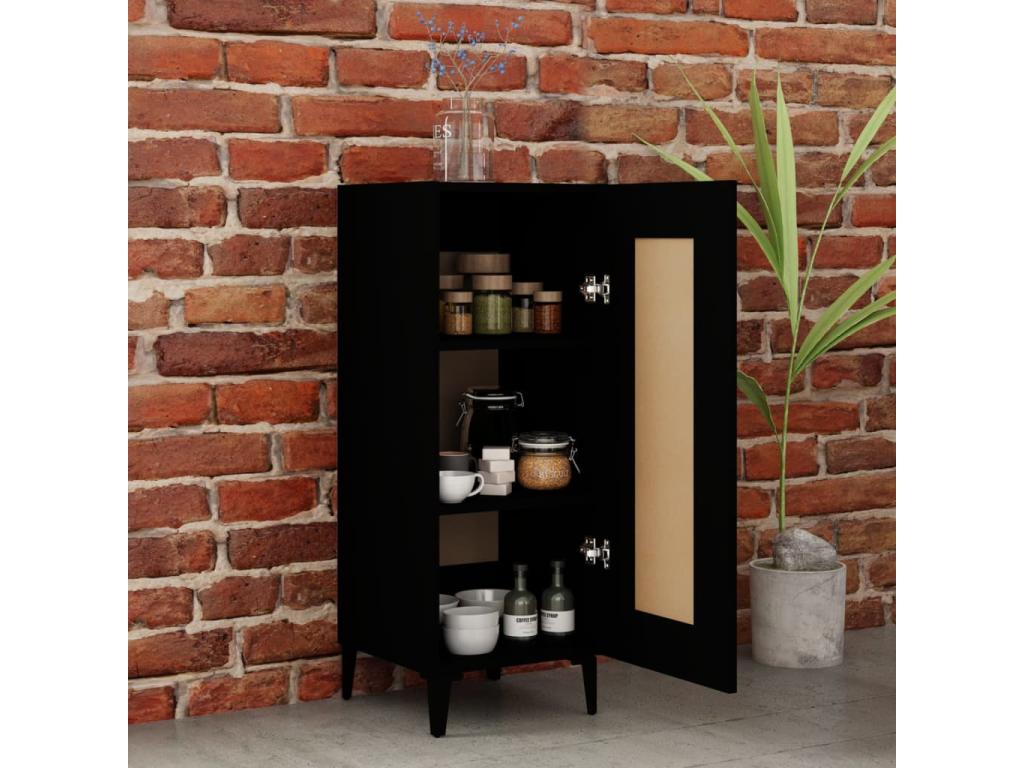 Buffet Noir 34,5x34x90 cm Bois d'ingénierie 20126DSGC