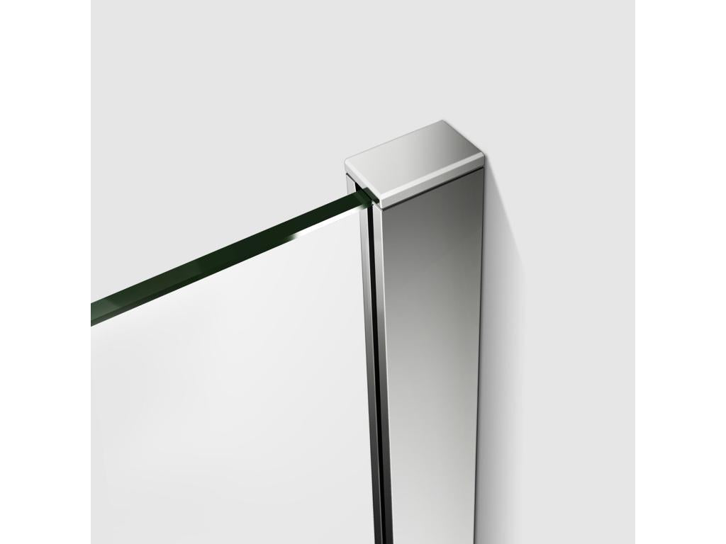 Paroi de douche à l'italienne 80x200cm en 8mm verre trempé anticalcaire sans barre de fixation 25568RBML