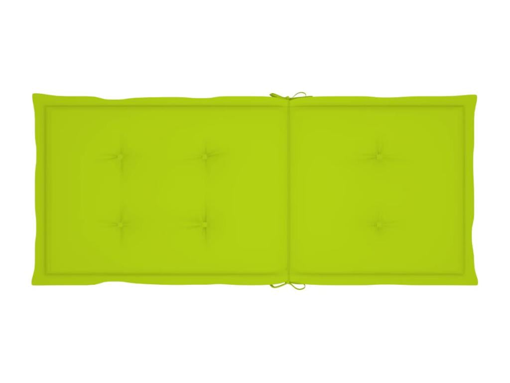 Chaises de jardin 6 pièces avec coussins vert vif Bois de teck 11725ZIUA