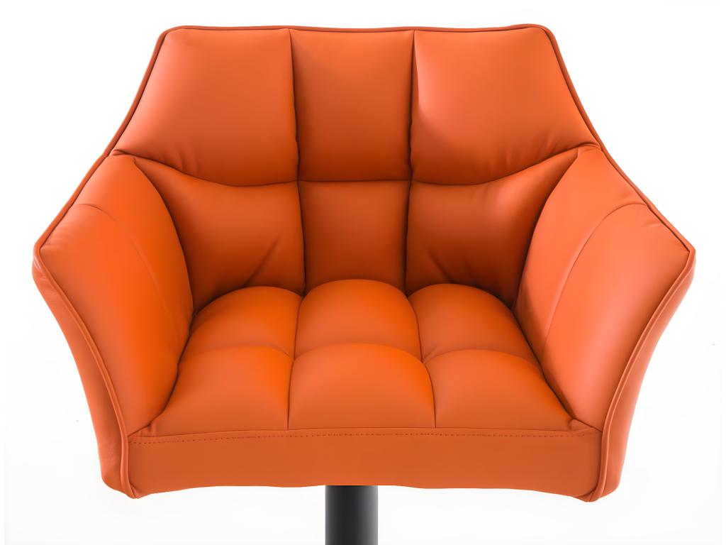 Lot de 2 Tabouret de bar - Similicuir / Métal - Artvivrestore 27675RBFD