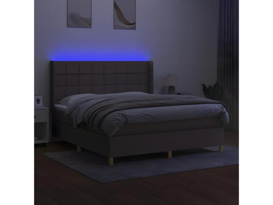 Sommier tapissier avec matelas et LED Maisonpuretop 180x200 cm Tissu 68707VOPW