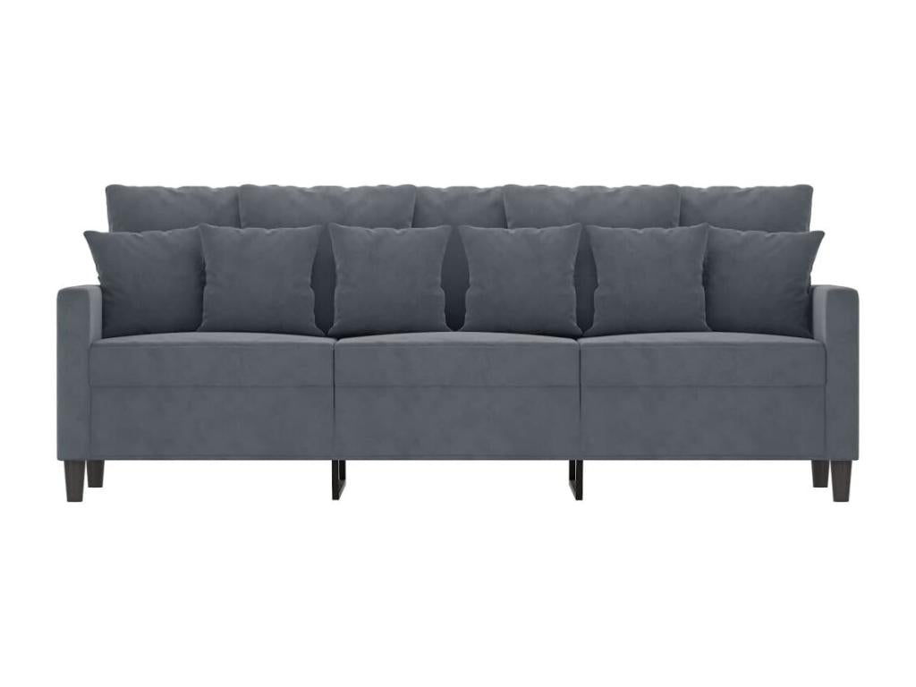 Canapé à 3 places Gris foncé 180 cm Velours 39422ORCH