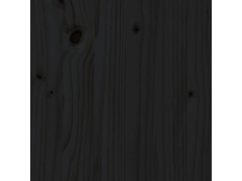 Tête de lit Noir 96x4x100 cm Bois massif de pin 62719NMNJ