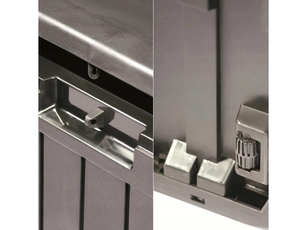 Boxe Board Coffre de jardin 290l plastique anthracite 116.6x43.8x59.5 cm 32424UCHS