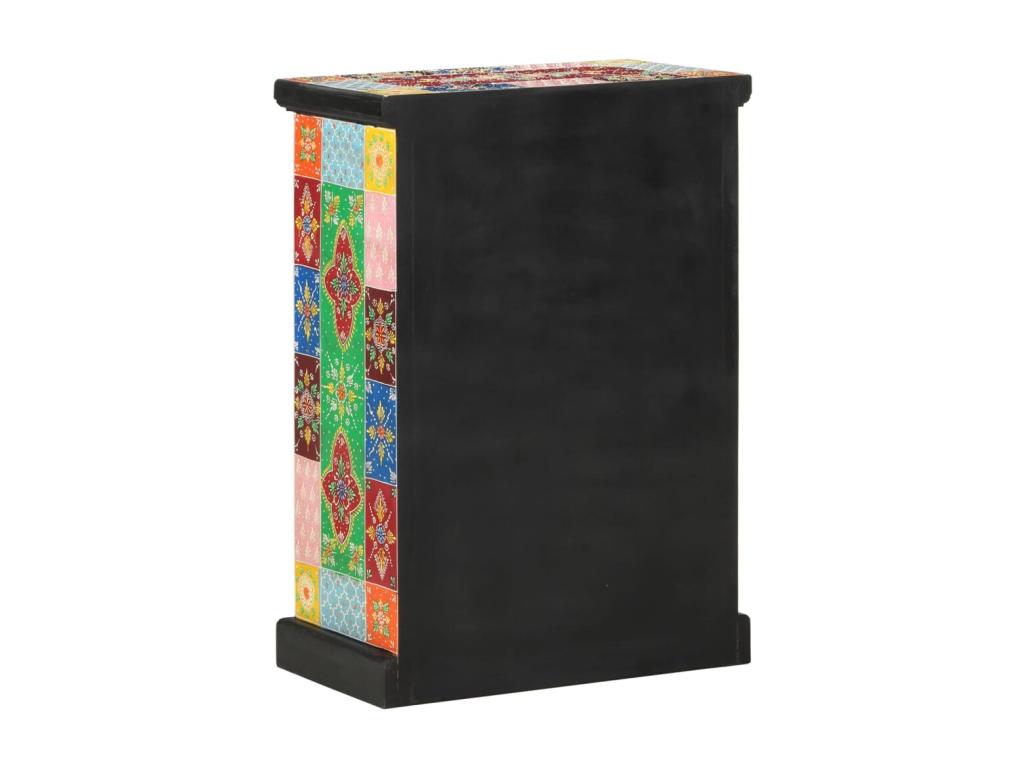 Buffet peint à la main avec portes 53x30x75 cm Bois de manguier 05813SVZS