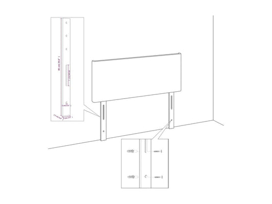 Tête de lit Vert foncé 90x5x78/88 cm Velours 67766ZEDS