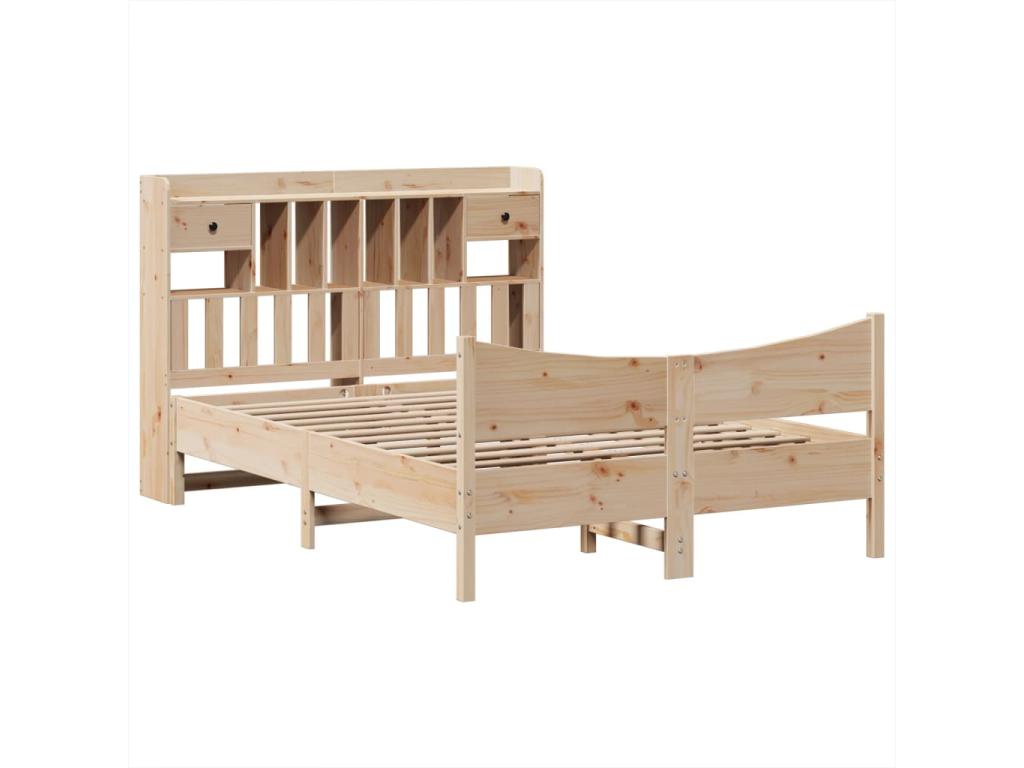 Cadre de lit sans matelas 160x200 cm bois massif de pin 72618GJKV
