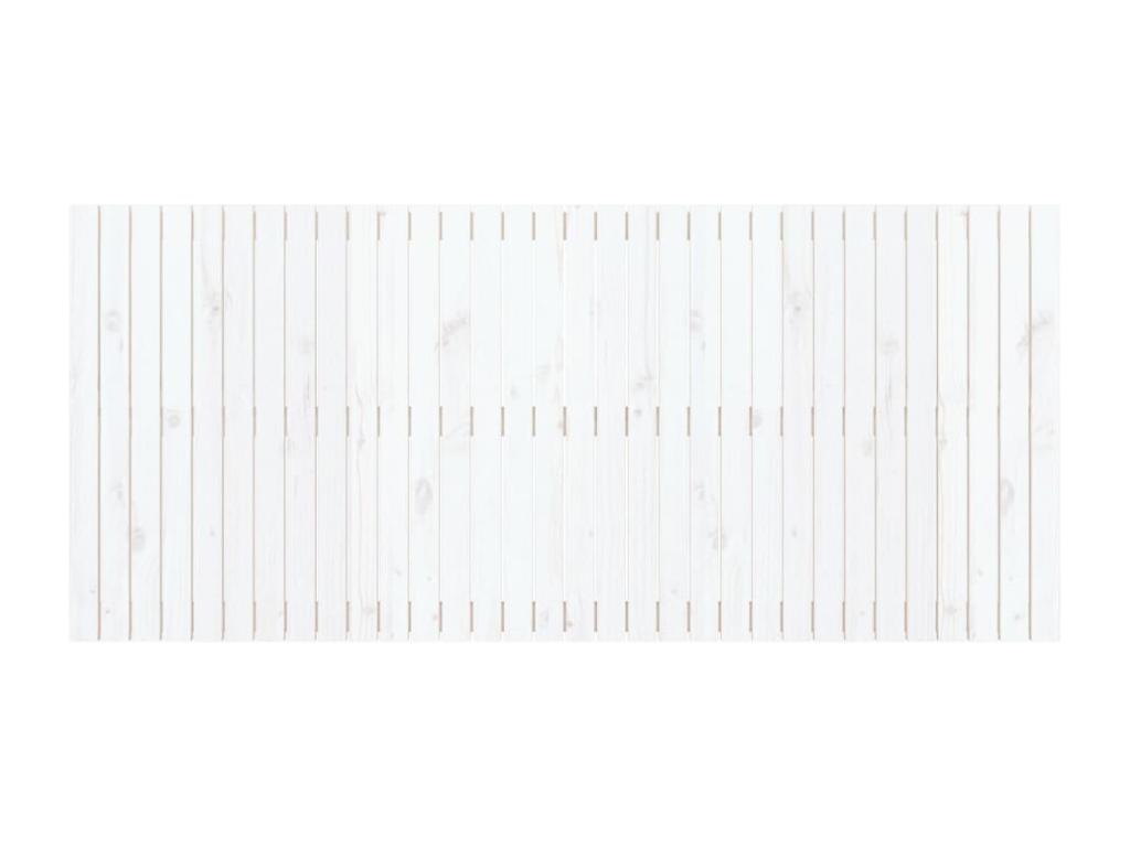 Tête de lit murale Blanc 204x3x90 cm Bois massif de pin 55591MSWK