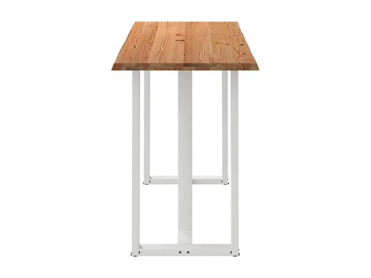 Table de bar marron clair bois de chêne massif rectangulaire 80131HKKI