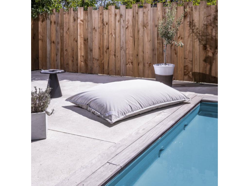 Pouf d'extérieur géant XL Gris Maisonpuretop 130x165cm 47705VCAR