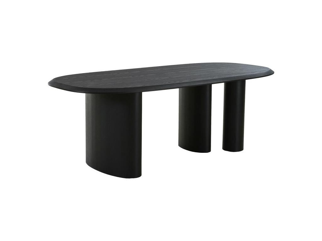 Artvivrestore - Table à manger 8 personnes ovale en bois - Noir 84358OVZE