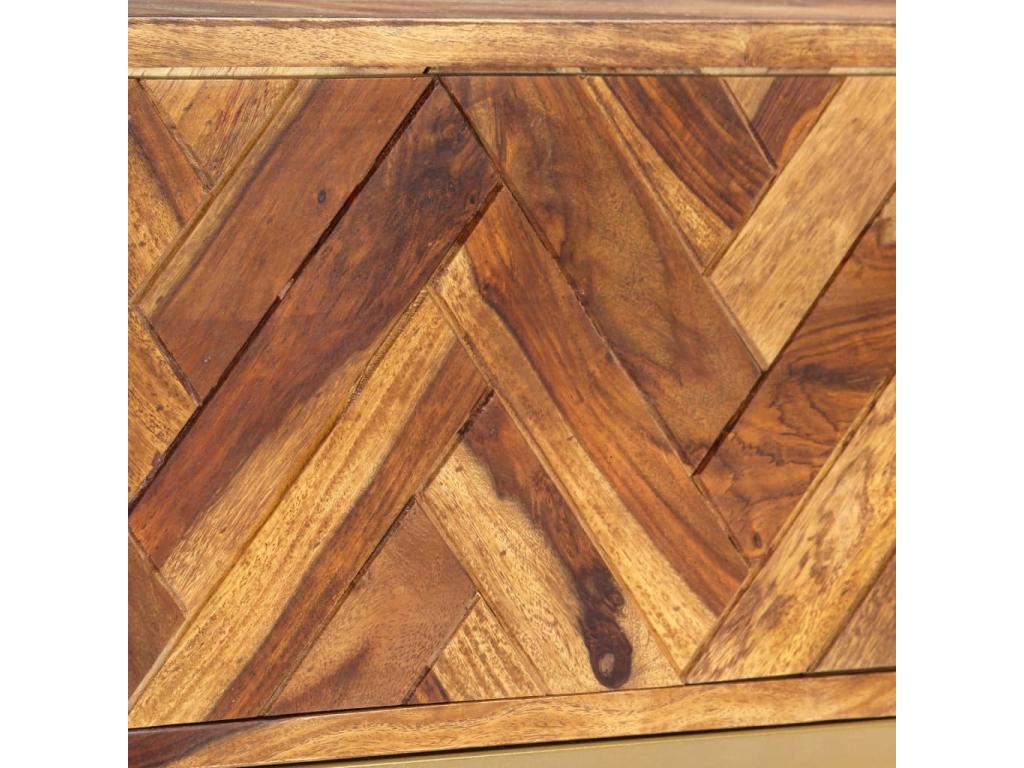 Meuble TV 140x30x45 cm Massif Bois de Sesham 47692WMIN