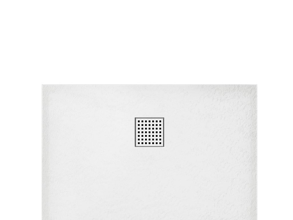 Récepteur extra-plat à poser ou à encastrer découpable en résine SMC - Blanc - 140x80 cm - Maisonpuretop 60468IVWB