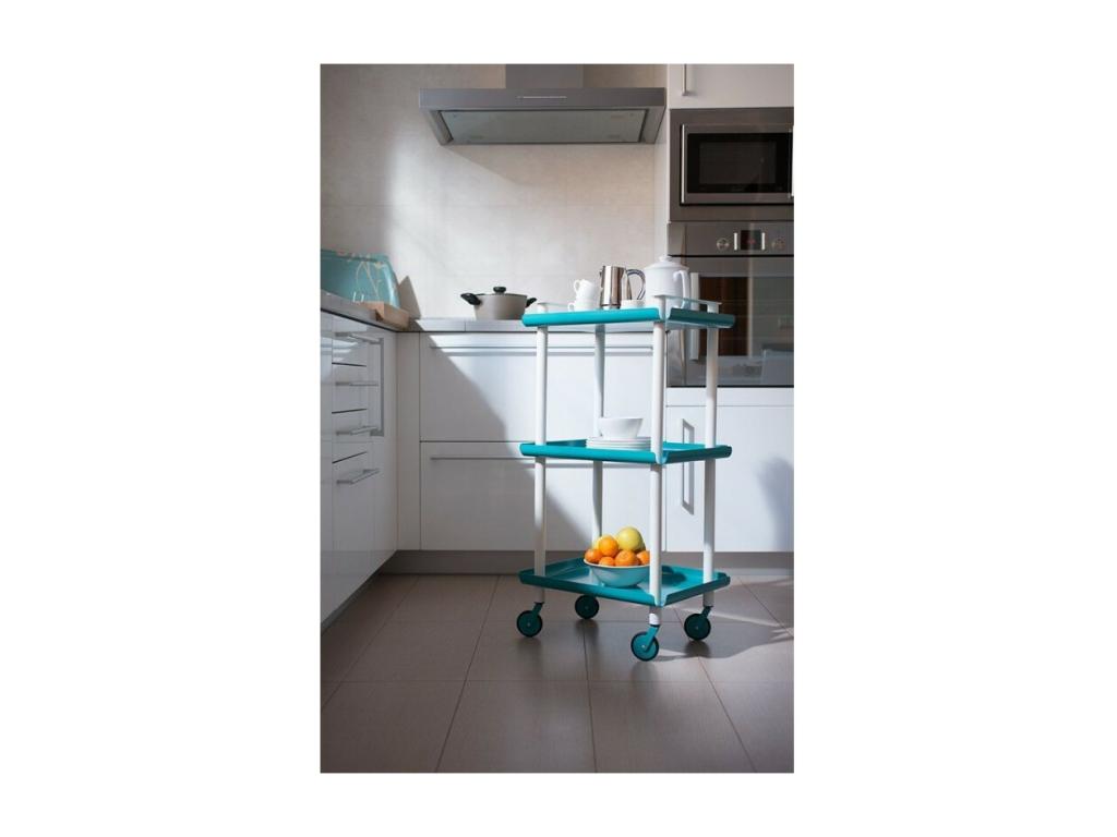 Maisonpuretop à Maisonpuretop de service Maisonpuretop 3 plateaux- Structure métallique tube à double montant blanc 19909CHHF