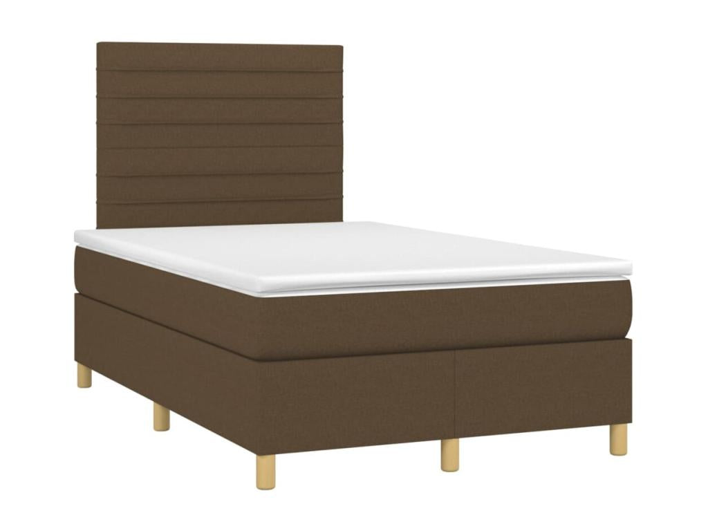 Lit à sommier tapissier avec matelas Marron foncé 120x200 cm 10278SSUV