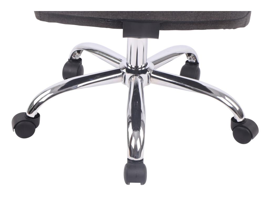 Chaise de bureau - Tissu / Métal chromé - Gris foncé - Maisonpuretop 46702KSUI