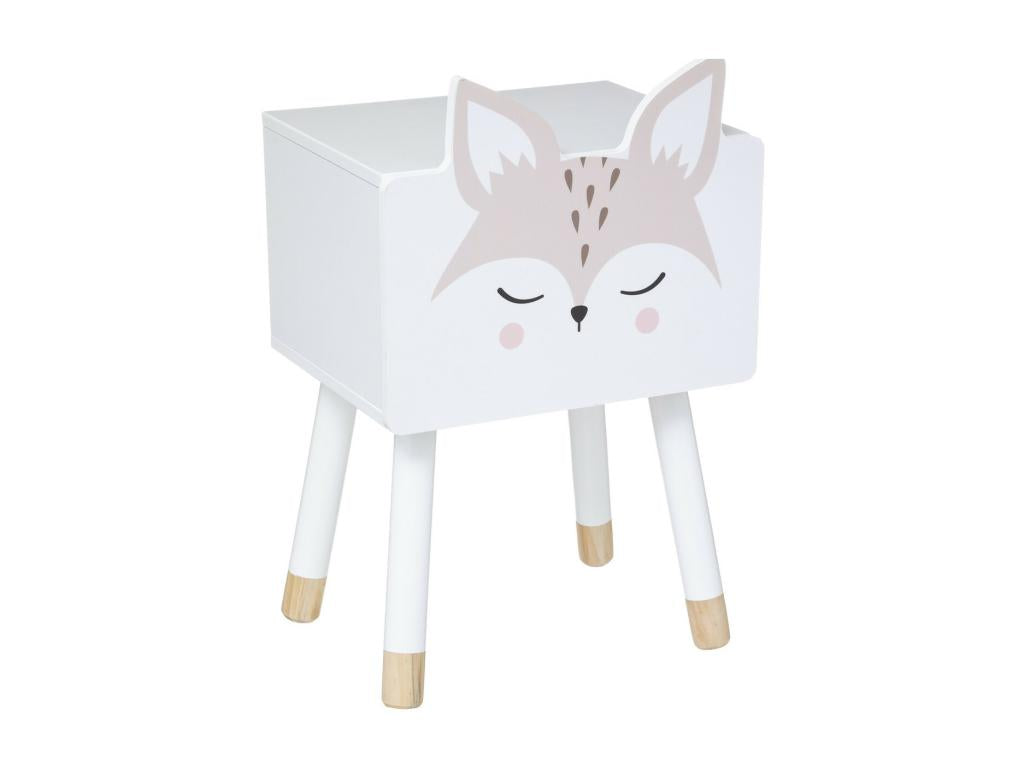 Table de chevet Renard en Bois H 53 cm pour Chambre d'enfant 81608SYOS