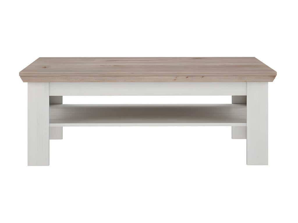 Table basse 120x60 cm 2 plateaux décor chêne clair - Maisonpuretop 01288XKOV