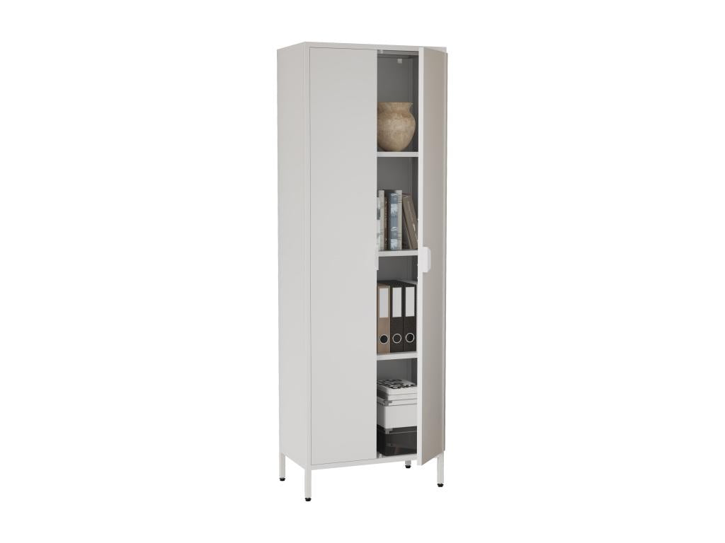 Artvivrestore armoire de bureau en bois livres classeurs armoire de bureau meuble de classement Flokas XL blanc 42373SKTE