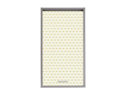 Meuble mural de cuisine gris à rideau étoiles jaunes Maisonpuretop L 40 x H 72cm 11237JFGC