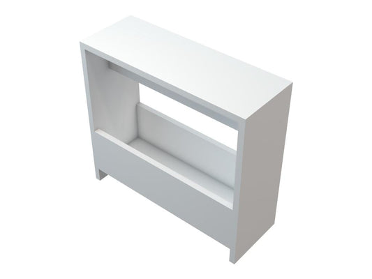 Table d'appoint rectangulaire Artvivrestore avec porte-revues 60x55x20 cm blanc Artvivrestore 22505HPOZ