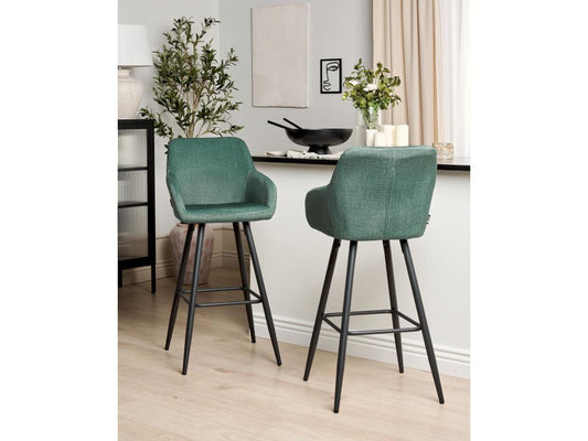 Lot de 2 chaises de bar Maisonpuretop Velours Vert foncé 68538UOUK