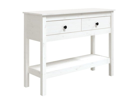 Table console Blanc 100x35x75 cm Bois massif de pin 12093DMLR