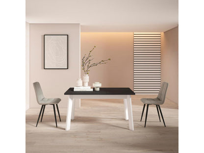 Table à manger 140 Pour 6 personnes Pieds en bois Noir 36655LJWL