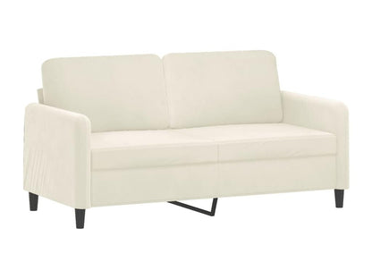 Canapé à 2 places Crème 140 cm Velours 31699AGRJ