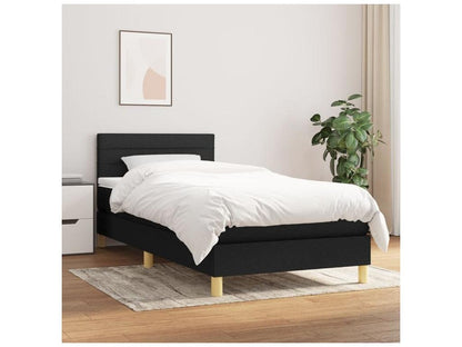 Sommier à Artvivrestore de lit avec matelas Noir 100x200 Tissu 87350EFUT
