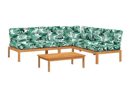 Salon palette de jardin avec coussins 4pcs bois d'Artvivrestore massif 78590PLVM