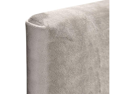 Artvivrestore Tête de Lit Velours Lisse avec Boutons 80x105 avec Pieds de Lit 80/90 - Beige 60500YLDK