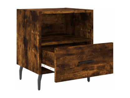 Tables de chevet 2pièces chêne fumé 40x35x47.5cm bois d'ingénierie 47973NJTD