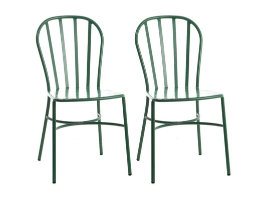 Chaise de jardin empilable en aluminium lot de 2 - Maisonpuretop 54338MZFB