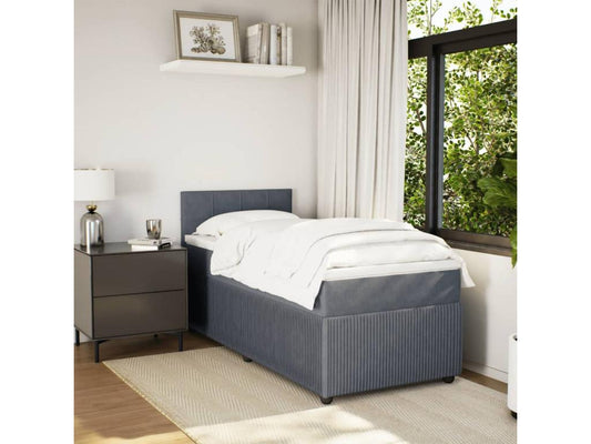 Sommier à Artvivrestore de lit avec matelas Gris foncé 100x200 cm 27686UMBB