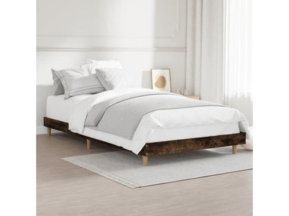 Cadre de lit chêne fumé 100x200 bois d'ingénierie 66301XIKE