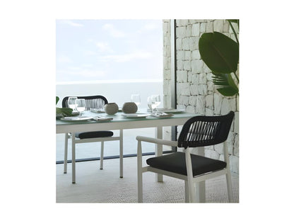 Table de repas de jardin 180 cm Aluminium Blanc - Maisonpuretop 93335ZUHY