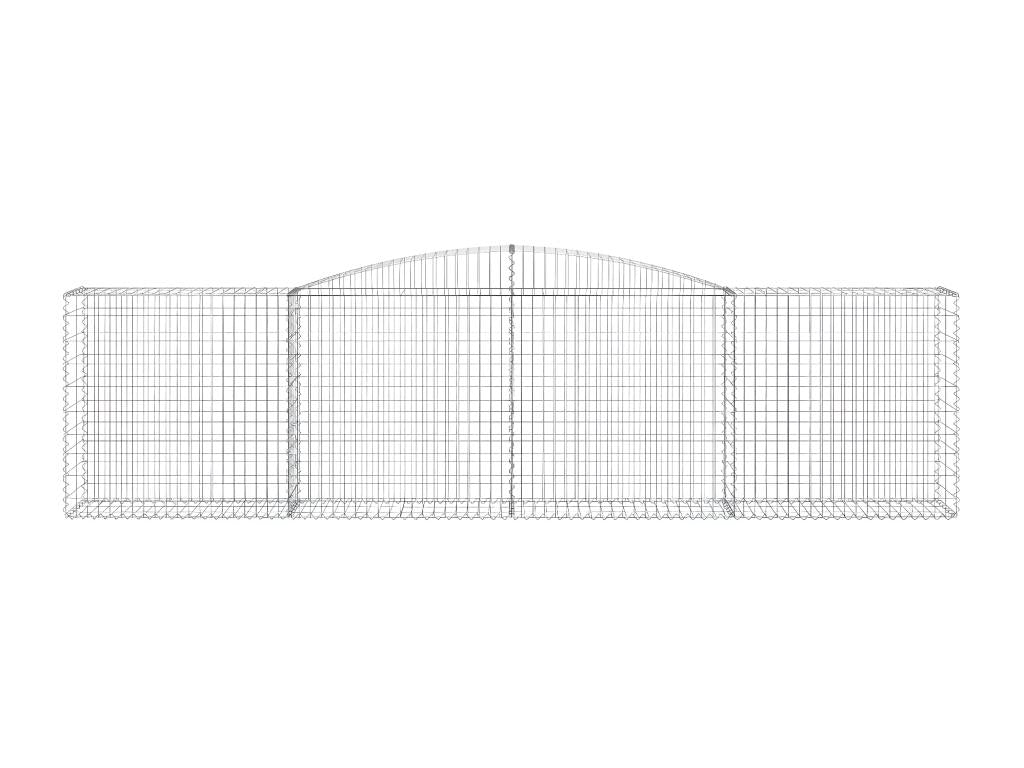 Paniers à gabions arqués 5 pièces 400x50x100/120 cm Fer galvanisé 51324BEJG
